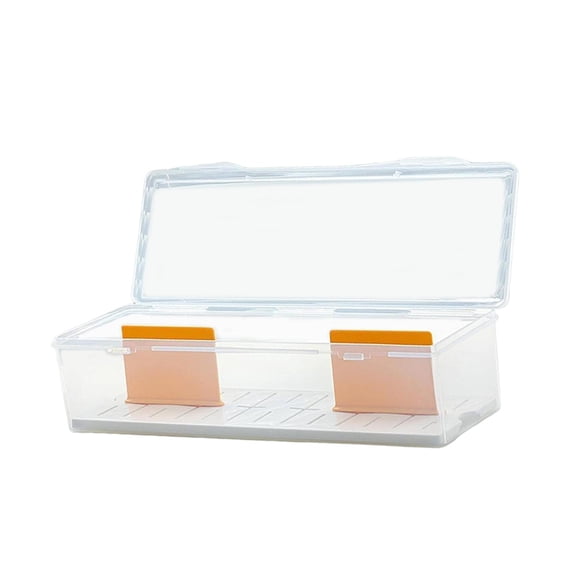 Bunblic Trading Card Storage Box Card Deck Box Clear Hobbies Collection Practical Protection Sturdy Desktop Storage Case Organization 2 partition