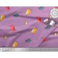 thumbnail image 3 of Soimoi Polyester Crepe Fabric Bird Clip Art Print Fabric by The Yard 52 Inch Wide, 3 of 3