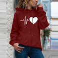 thumbnail image 3 of Hauts pour Femmes Décontractés Chandails à Capuchon Décontractés pour Femmes Chandail à Enfiler Hauts Chandail Imprimé pour Dames Blouse T-Shirt, 3 of 3