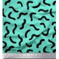 thumbnail image 1 of Soimoi Green Rayon Crepe Fabric Brush Stroke Abstract Decor Fabric Printed Yard 46 Inch Wide, 1 of 3