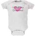thumbnail image 1 of I LOVE My Grandma! White Soft Baby One Piece, 1 of 1
