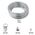 thumbnail image 3 of 131 Pieces Photo Frame Hook Set Large Bearing Capacity Rustproof Large Bearing Capacity D Ring Hooks Kit Stainless Steel Holder No Trace Clock Artwork, 3 of 8