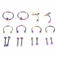 thumbnail image 1 of Ensemble de 16 Pcs pour Perçage Corporel, Ensemble de Bijoux de Perçage Universel Tendance, Ensemble de Bijoux pour le Corps, 1 of 9