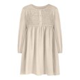 thumbnail image 3 of cfhntfmh Robes Décontractées pour Femmes Automne Amples à Manches Longues Robe Chemise Froncée Détente Col Rond Boutons Robe Plissée Mini, 3 of 6