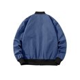 thumbnail image 4 of Faithtur Men's Bomber Flight Jacket Casual Patchwork Fall Winter Coats Zipper Closure Outwear, 4 of 5