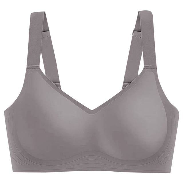 FhsagQ Bra Bras for Women Bras Cosplay Ladies' Casual and Fashionable Thin Design with Large Chest and Small Sagging Features Including Reduction without Marks or Steel Rings Sports Bra Grey XXXL