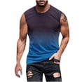 thumbnail image 2 of DPTALR Débardeur Sans Manches Dégradé pour Hommes Imprimé Non Positionné Col Rond T-shirt Sans Manches Décontracté Sport, 2 of 5