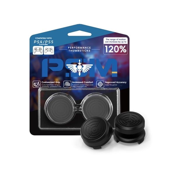 PS4/PS5 KTF Silicone Thumb Grips - Competitive Heightened Anti-Slip Controller Thumbstick Caps, Protective High-Rise Gaming Grips for FPS/Racing Games, 8-Pack with Multiple Color Variants