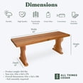 thumbnail image 3 of All Things Cedar Banc Sans Dossier en Bois de Luxe de 45”, Intérieur et Extérieur, Naturel, 3 of 8