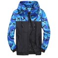 thumbnail image 1 of Innerwin Veste à Manches Longues Manteau pour Homme Automne Chandail à Capuchon Léger Manteau Bleu 4TG, 1 of 3