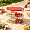 thumbnail image 4 of Plastic Food Storage Containers for Kitchen | Transparent Airtight Square Containers for Snacks Dried Goods | Keep Cereal Coffee Beans and Pulses Fresh | Stackable Fridge and Pantry Organizer Bins, 4 of 6