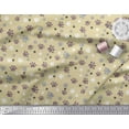 thumbnail image 2 of Soimoi Beige Rayon Crepe Fabric Paw Dog Printed Craft Fabric by the Yard 46 Inch Wide, 2 of 3
