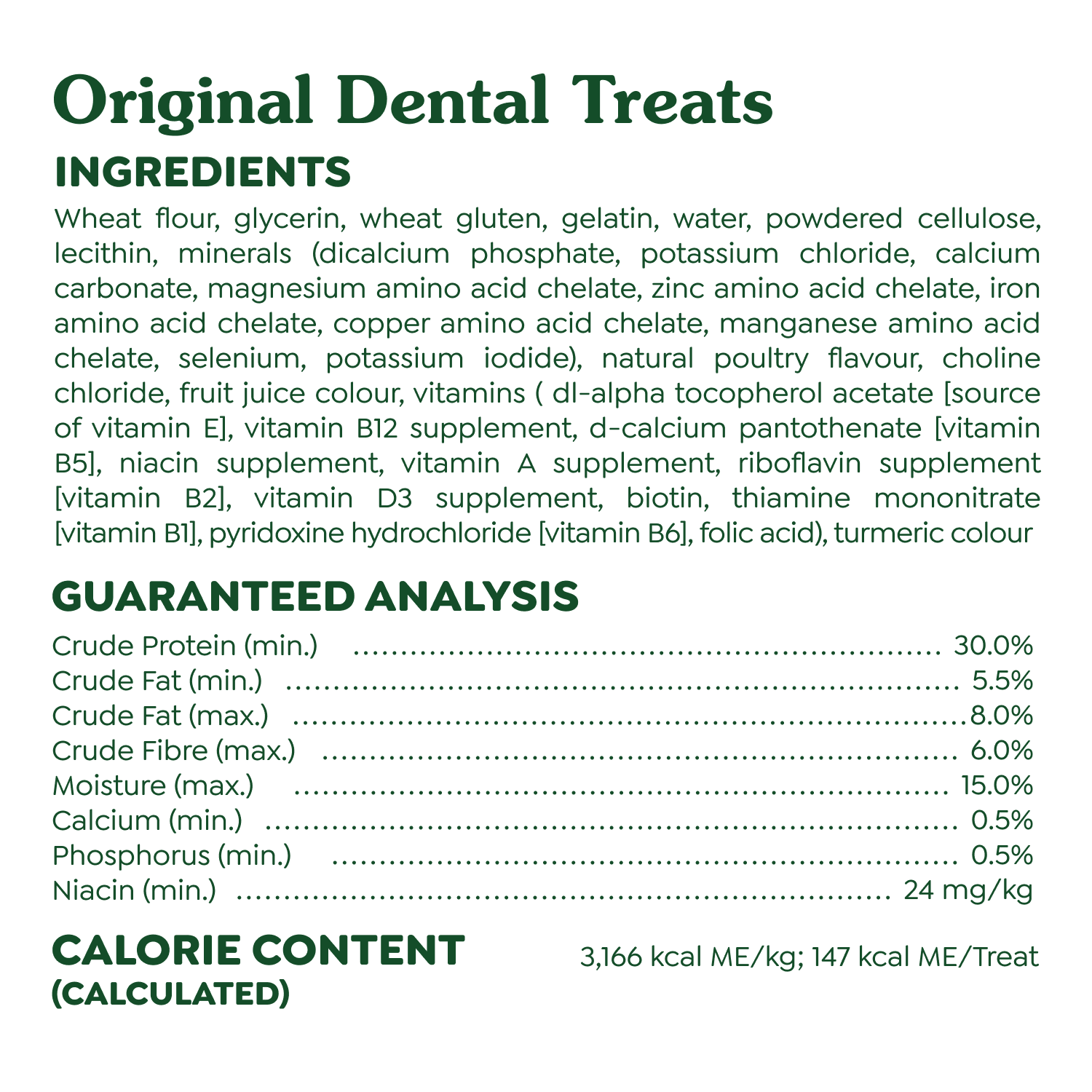 Gâteries dentaires naturelles pour chiens adultes GREENIES Original format MOYEN