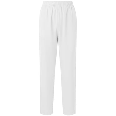 Scrub Pants for Women Straight Leg High Waisted Modern Classic Medical Trousers Elastic Waist Nursing Worker Pant White XL