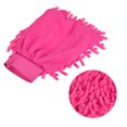 thumbnail image 4 of Unique Bargains Gants de Nettoyage Réutilisables Sans Rayures en Microfibre Chenille, Rouge Rose, 4 of 5