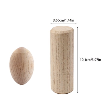 Wood Egg Shakers Natural Unpainted Baby Toy Reusable and Unpainted Musical Hand Wear-resistant Round Music Shaker Fake Eggs for Birthday Gift Children