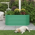 thumbnail image 1 of Jardin Surélevé en Acier Galvanisé Résistant aux Intempéries – Bac de Plantation Extérieur Robuste – Résistant à la Rouille, Installation Gratuite avec Outils, pour Légumes, Fleurs et Fines Herbes – Durable, Installation Facile – Vert, 240x120x60 cm, 1 of 8