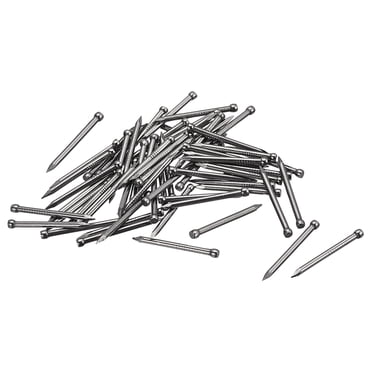 Unique Bargains Clous de Finition, Lot de 80, 30 mm, Quincaillerie pour Entraînement Manuel, 1-3/16 Po, Acier au Carbone, Clous à Tête Perdue