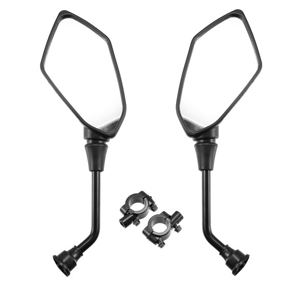 Unique Bargains 1 Set 7/8" Motorcycle Handlebar Rearview Side Mirrors for Scooter Quad Off-road Dirt Bike with 10mm Bolt