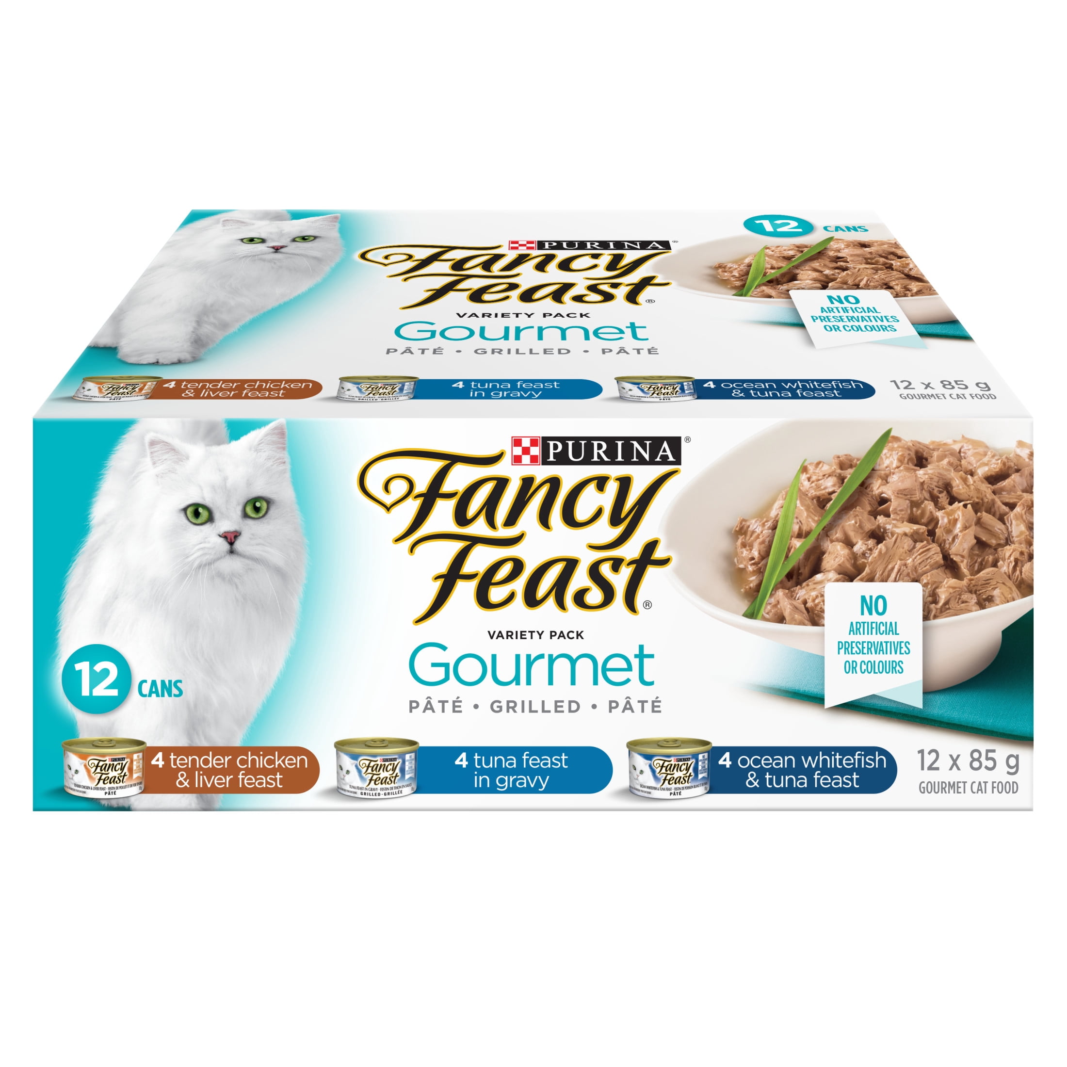 Fancy Feast Gourmet Variety Pack, Wet Cat Food 12 X 85g