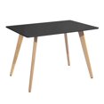 thumbnail image 3 of Topcobe Table de Salle à Manger Table de Cuisine Carrée Moderne en Métal pour Meubles de Bureau à Domicile, Noir, 3 of 7