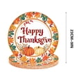 thumbnail image 3 of Penkiiy Thanksgiving Party Paper Plate and Napkins Fall Tableware Kit Disposable Plates Napkins Set Thanksgiving Plaid Decorations Paper Plates Napkins Forks for Party Favors, 3 of 4