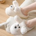 thumbnail image 4 of Penkiiy Pantoufles Chaudes pour Femmes Pantoufles Mignonnes pour Femmes Pantoufles d'Hiver Chaudes Pantoufles en Molleton Doux Peluche Pantoufles de Maison Intérieur Extérieur Pantoufles Blanches, 4 of 8