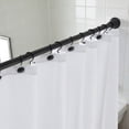 thumbnail image 2 of Mayott Adjustable Shower Curtain Tension Rod with 12-Piece Hook Set in Black, 2 of 5