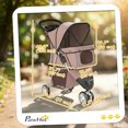 thumbnail image 3 of PawHut Deluxe 3 Wheels Pet Stroller with Brake, Canopy, Cupholders (Coffee), 3 of 10
