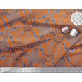 thumbnail image 2 of Soimoi Orange polyester Crepe Fabric Vector Design Damask Print Fabric by the Yard 42 Inch Wide, 2 of 3