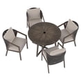 thumbnail image 3 of Better Homes & Gardens Laval 5-Piece Steel Outdoor Patio Dining Set with Cushions, Brown, 3 of 9