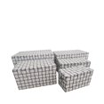 thumbnail image 2 of Jessar - Set of 5 Fabric Storage Baskets with Flip Lids, White, 2 of 2