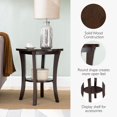 thumbnail image 4 of Leick Furniture Boa Round Wood End Table in Chocolate Cherry, 4 of 5