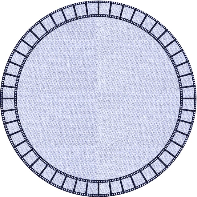 Ahgly Company Tapis d'Intérieur Lavable en Machine Carré Lavande Bleu, 3 Pieds Carré