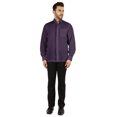 thumbnail image 4 of Bestman Solid Long Sleeve Shirt For Mens Front Double Button Placket Chinese Collar Shirt, 4 of 7