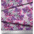 thumbnail image 2 of Soimoi Gray Poly Georgette Fabric Flower Watercolor Printed Craft Fabric by The Yard 42 Inch Wide, 2 of 5