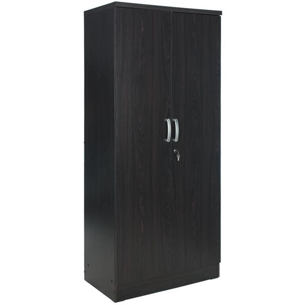 Pemberley Row Laminated Engineered Wood Tobacco Armoire Rectangular Stain Resistant 72" Unassembled