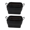 thumbnail image 3 of Fryer Liner, No BAP Rectangular Handle Silicone Fryer Basket 2 Pcs  For Cooking Black,Brown, 3 of 8