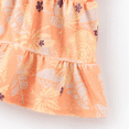 thumbnail image 4 of Disney Disney Princess Toddler Girl 1pc Ariel/Moana/Rapunzel Shell/Palm Tree/Castle Allover Print Hooded Zipper Ruffle-hem Swim Cover-up, 4 of 5