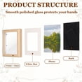 thumbnail image 4 of 4 Pcs Wood Picture Frames, 4 x 6 Inch Wooden Photo Frame, Photo Displays with Mat Glass Panel for Wall Tabletop Display, White Oak Color, 4 of 7