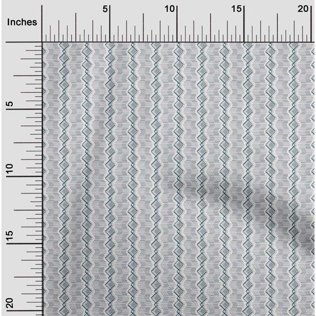 oneOone Cotton Flex Fabric Diamond Geometric Printed Fabric 1 Yard 40 Inch Wide