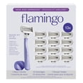 thumbnail image 1 of Flamingo Razors for Women, 1 Women's Razor Handle (Lilac), 13 Razor Five-Blade Refills, and 1 Shower Holder, 1 of 9