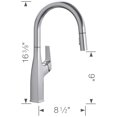 thumbnail image 2 of Rivana Robinet de Cuisine à Double Jet à Haut Arc avec Bec Rétractable - Acier PVD, 2 of 5