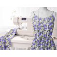 thumbnail image 4 of Soimoi Blue polyester Crepe Fabric Leaves & Flower Floral Print Fabric by Yard 52 Inch Wide, 4 of 4