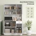 thumbnail image 4 of HOMCOM Modern Buffet with Hutch, Kitchen Cabinet with Storage Cupboard, 4 of 9