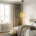 thumbnail image 4 of Gymax Modern LED Pendant Light 3000K Warm Light Cube Ceiling Light Fixture Black, 4 of 10