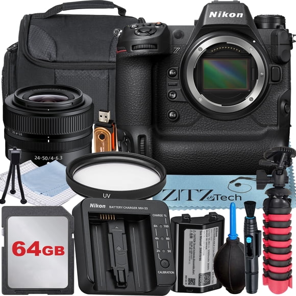 Nikon Z9 Mirrorless Camera with NIKKOR Z 24-50mm Lens + 64GB Memory Card + UV Filter + ZeeTech Accessory Bundle