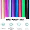 thumbnail image 4 of EIGTHTAILGlitter Self-adhesive Vinyl Heat Transfer Film Iron On DIY Decorative Sticker Green, 4 of 6