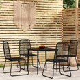thumbnail image 1 of vidaXL 5 Piece Garden Dining Set Black, 1 of 4