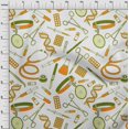 thumbnail image 4 of oneOone Silk Tabby Orange Fabric Tool Sewing Craft Projects Fabric Prints By Yard 42 Inch Wide, 4 of 4
